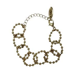 Plunder Gold Connecting Beaded Circles Dainty Bracelet